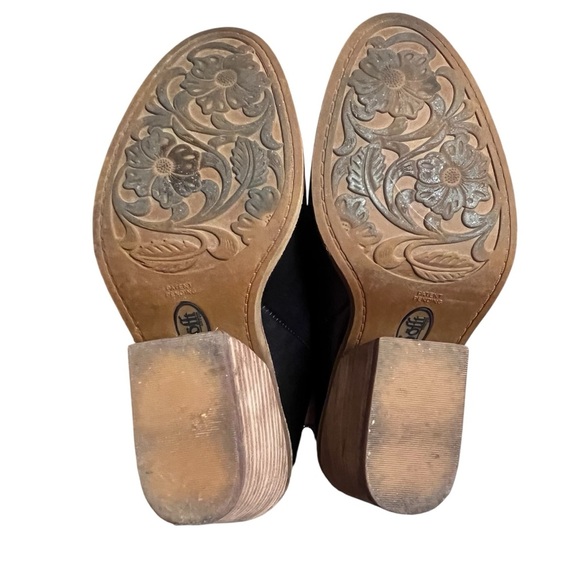 Sofft Black Leather Tasha Mule Stacked Heel Padded Insole Sz. 7 - Picture 6 of 7